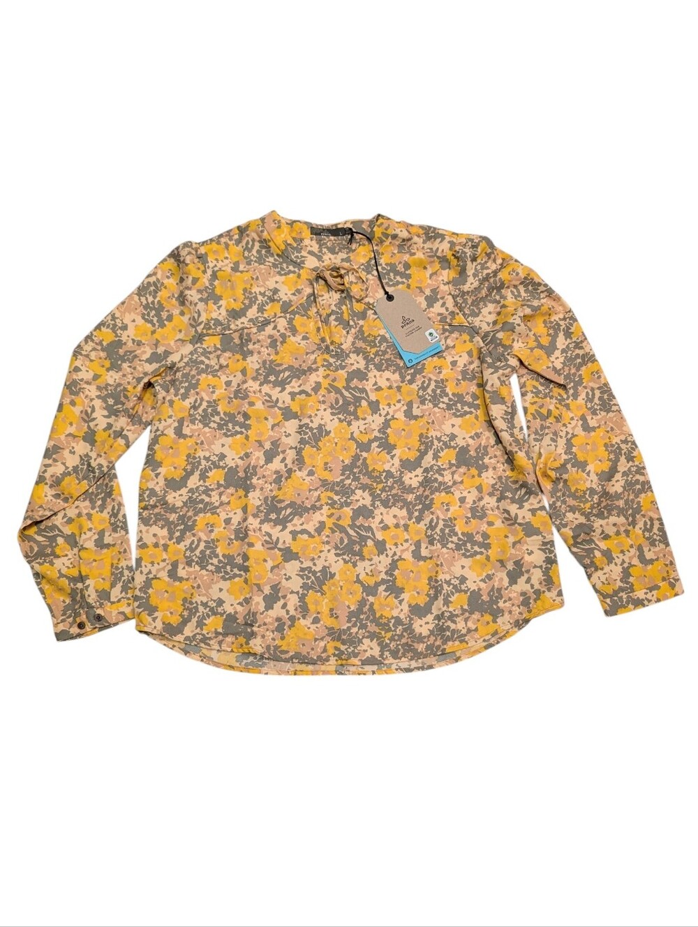 Prana Wild At Heart Top Rye Green Wildflower Size Large NWT